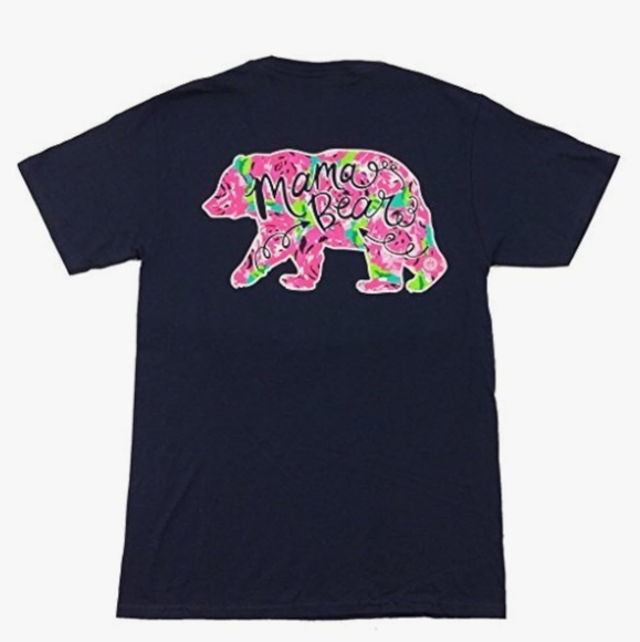 XL Girlie Girls Mama Bear Floral Short Sleeve T-Shirt-NWT - Picture 1 of 5